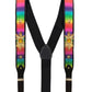 Neon Rainbow Stretch Braces/Suspenders